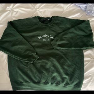 PRETTY LITTLE THING Green Beverly Hills Crew Neck